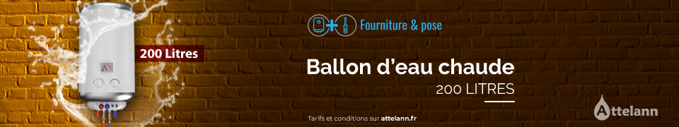 Ballon eau chaude 200L - 880€